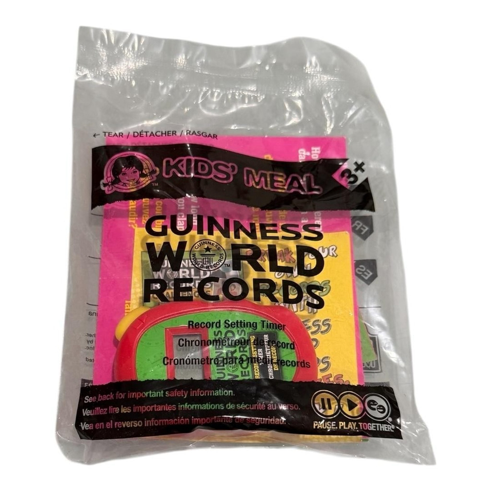 Wendys Kids Meal Guinness World Records Record Setting Timer Toy New Sealed